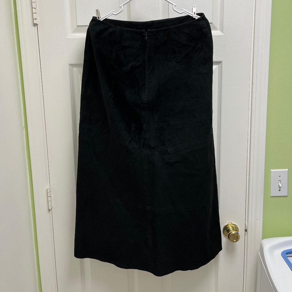 Women's Black Suede Skirt 12